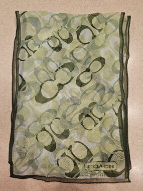 RARE VINTAGE CLASSIC COACH SILK MEDALLION LOGO PONY SCARF BAG TIE MULTI COLOR